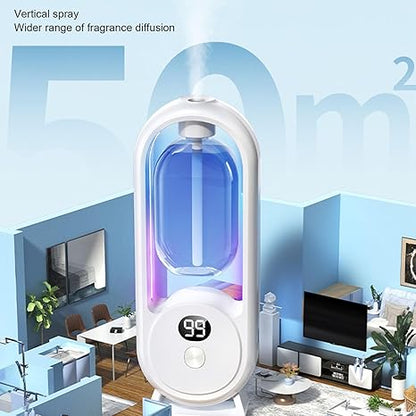 Essential Oil Diffuser, 5 Gear Fragrance Machine with LED Display, Rechargeable Electric Diffuser for Home Office Room