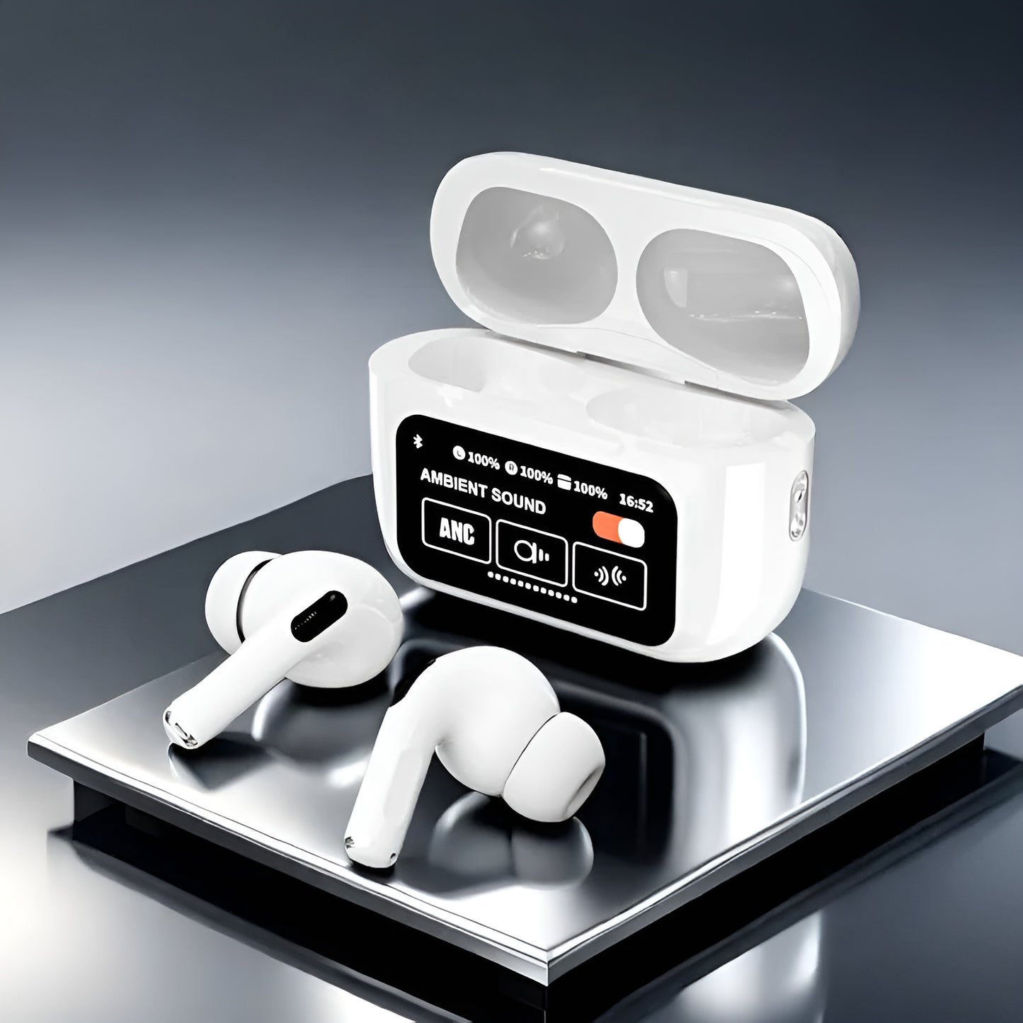 A9 Pro Touch Screen Display Anc Wireless Earbuds