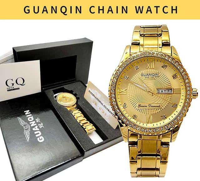 Waterproof Gold Men's Watch Classic Stainless Steel Quartz Analog Business Gift