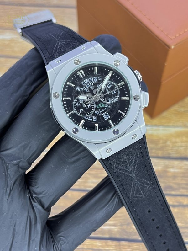 Hublot Stylish Watch – Black & Silver