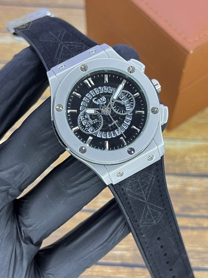 Hublot Stylish Watch – Black & Silver