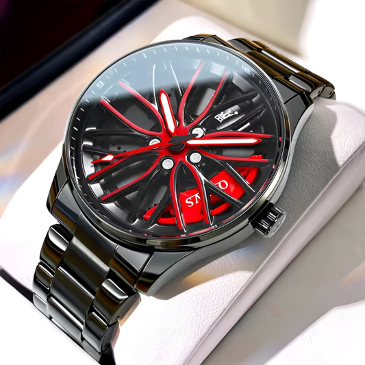 Mens Quartz Luxury Car Rim Watch | Car Wheel Hub Watch For Boys & Mens