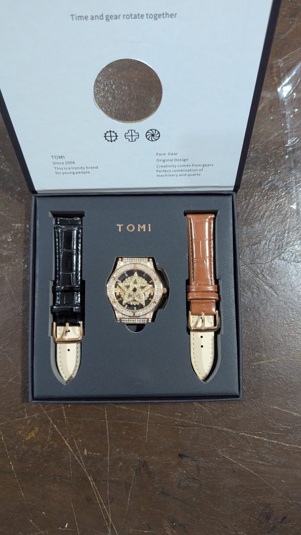 Tomi Face Gear Dual Strap Luxury Watch